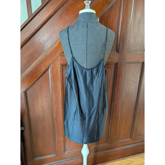 Sopra Lingerie Black Slip Dress & Floral Robe Set Lace Trim Womens Size 2X USA - Picture 4 of 7